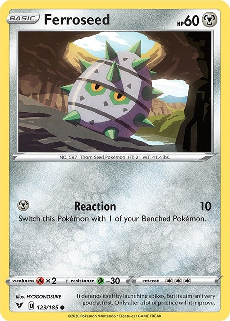 Image for Ferroseed (123/185) (SWSH04: Vivid Voltage) - Pokemon