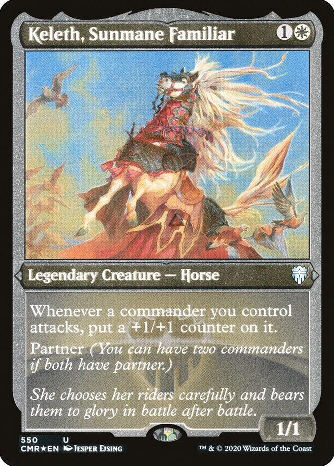 Keleth, Sunmane Familiar (Foil Etched) (550) (Commander Legends)