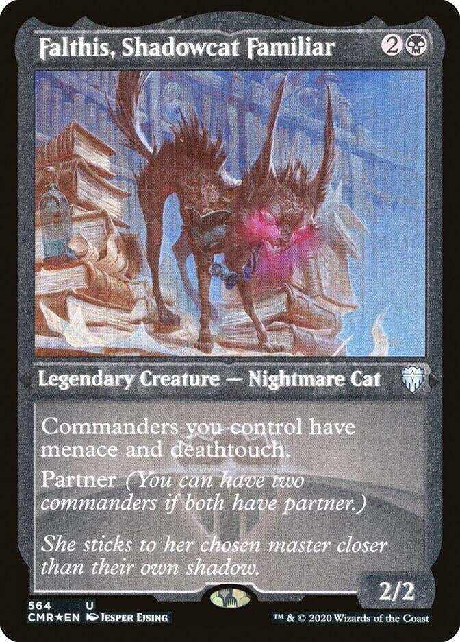Falthis, Shadowcat Familiar (Foil Etched) (564) (Commander Legends)