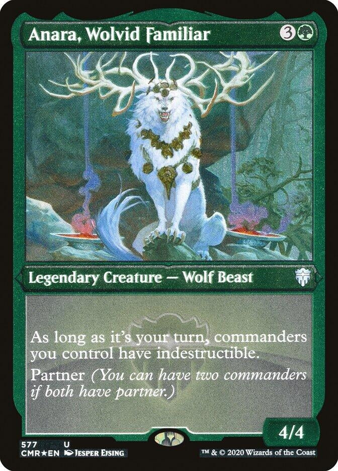 Anara, Wolvid Familiar (Foil Etched) (577) (Commander Legends)