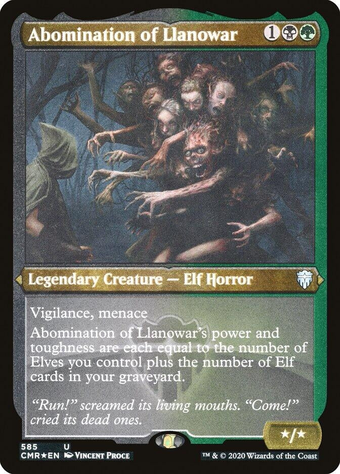 Abomination of Llanowar (Foil Etched) (585) (Commander Legends)