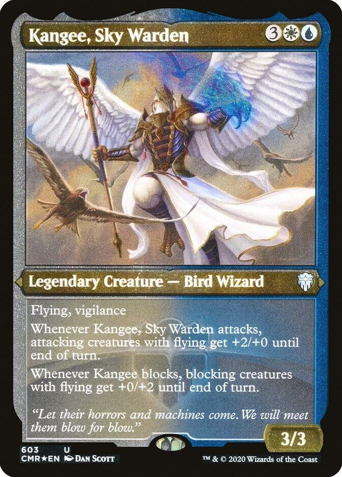 Kangee, Sky Warden (Foil Etched) (603) (Commander Legends)