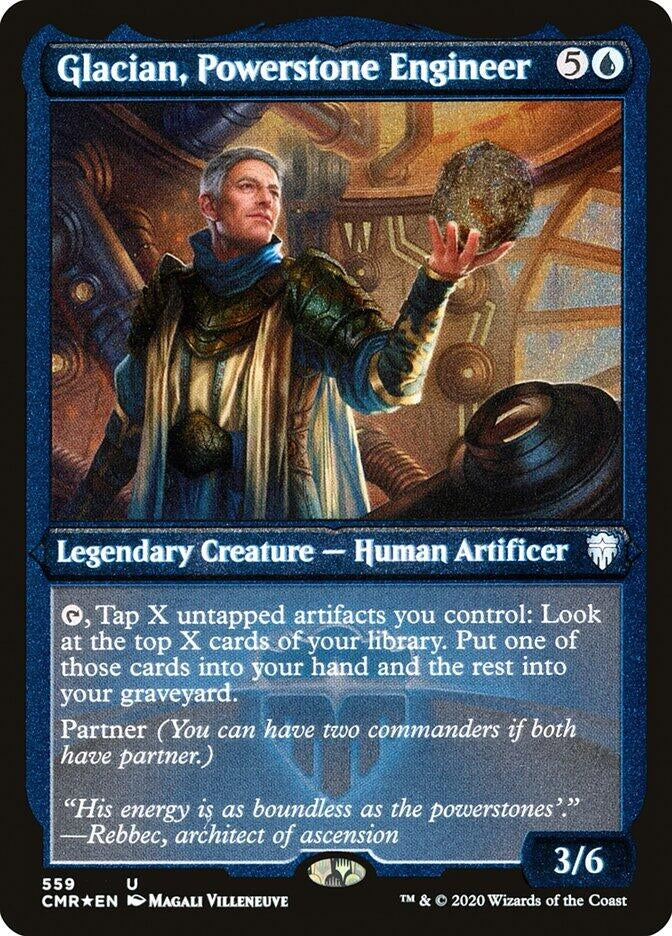 Glacian, Powerstone Engineer (Foil Etched) (559) (Commander Legends)