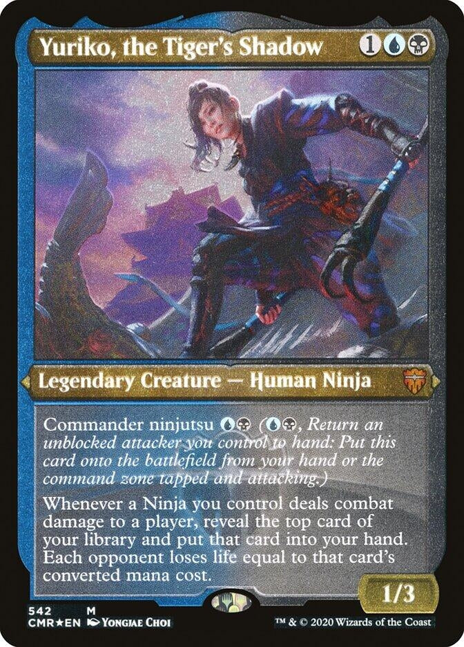 Yuriko, the Tiger's Shadow (Foil Etched) (542) (Commander Legends)