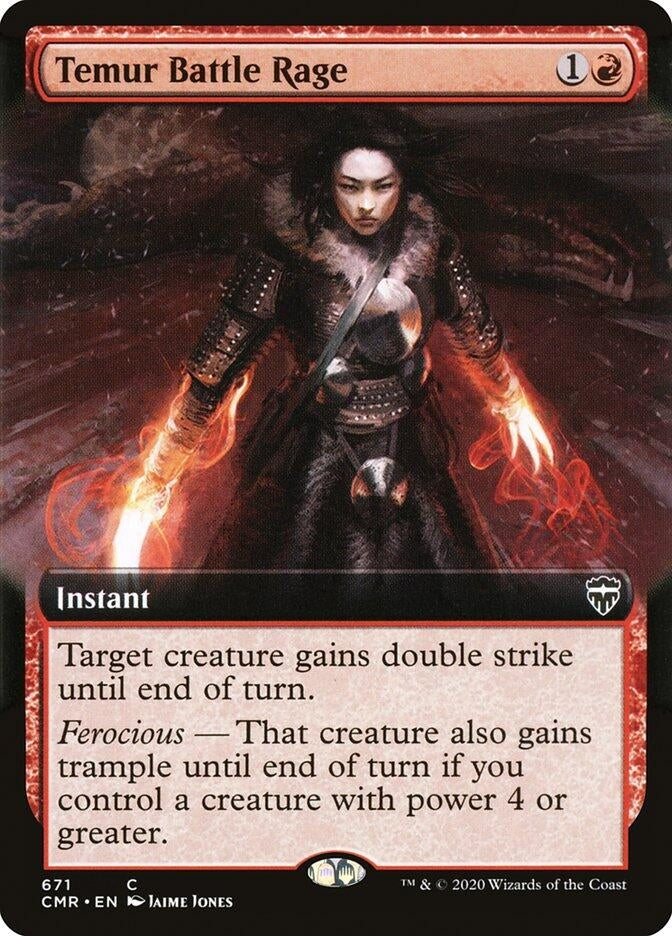Temur Battle Rage (Extended Art) (671) (Commander Legends)