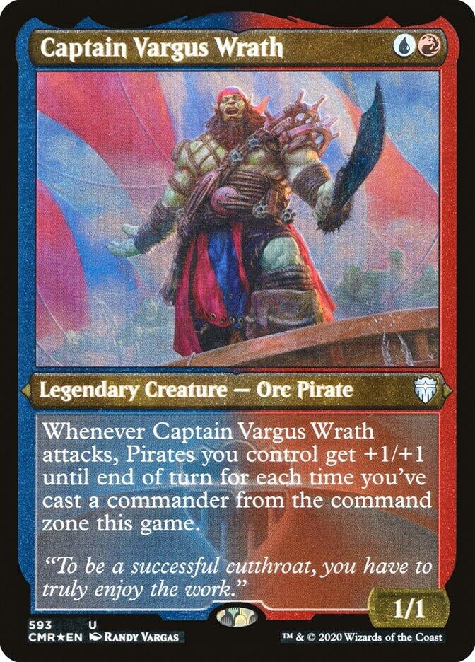Captain Vargus Wrath (Foil Etched) (593) (Commander Legends)