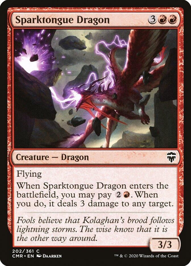 Image for Sparktongue Dragon (202) (Commander Legends) - Magic: The Gathering