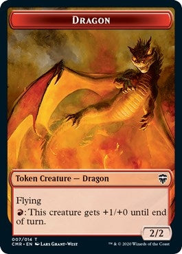 Dragon // Treasure Double-Sided Token (7 // 12) (Commander Legends)