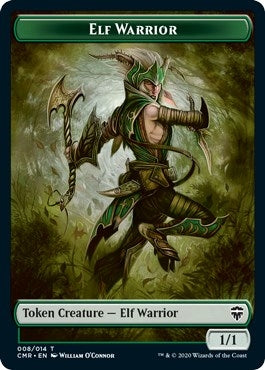 Elf Warrior // Rock Double-Sided Token (8 // 11) (Commander Legends)