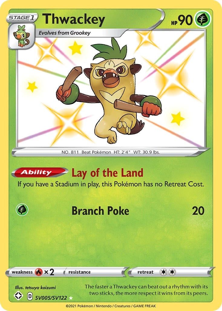Image for Thwackey (SV005/SV122) (Shining Fates: Shiny Vault) - Pokemon