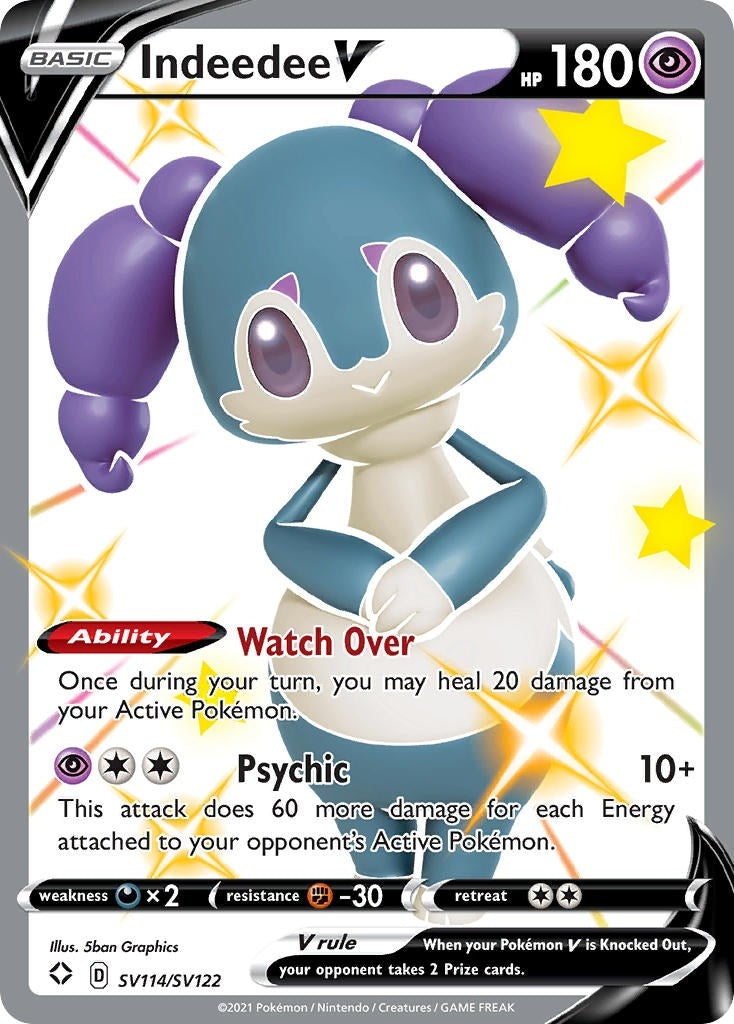 Image for Indeedee V (SV114/SV122) (Shining Fates: Shiny Vault) - Pokemon