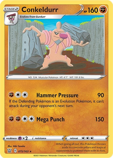 Image for Conkeldurr (075/163) (SWSH05: Battle Styles) - Pokemon
