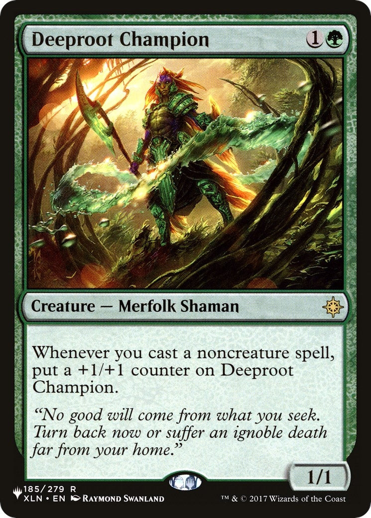 Deeproot Champion (185/279) (The List Reprints)