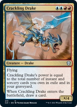 Crackling Drake (213) (Commander 2021)