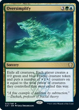 Oversimplify (72) (Commander 2021)
