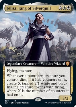 Felisa, Fang of Silverquill (Extended Art) (329) (Commander 2021)