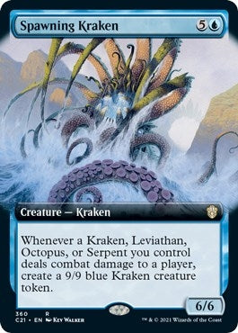 Image for Spawning Kraken (Extended Art) (360) (Commander 2021) - Magic: The Gathering