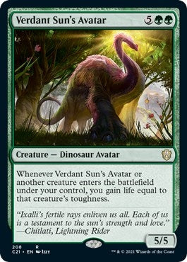 Verdant Sun's Avatar (208) (Commander 2021)