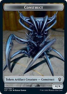 Construct (022) // Treasure Double-Sided Token (22 // 7) (Commander 2021)