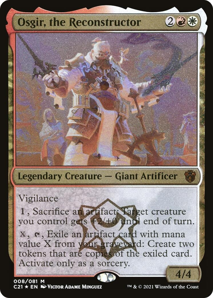 Osgir, the Reconstructor (Display Commander) - Thick Stock (8) (Commander 2021)