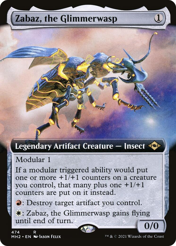 Zabaz, the Glimmerwasp (Extended Art) (474)
