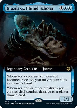 Grazilaxx, Illithid Scholar (Extended Art) (367) (Adventures in the Forgotten Realms)