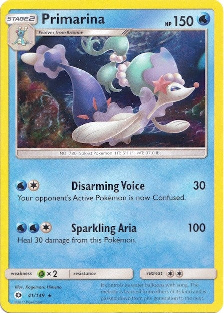 Image for Primarina - 41/149 (Water Web Holo) (041/149) (Miscellaneous Cards & Products) - Pokemon
