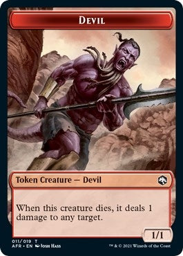 Devil // Emblem - Mordenkainen Double-Sided Token (11 // 18) (Adventures in the Forgotten Realms)