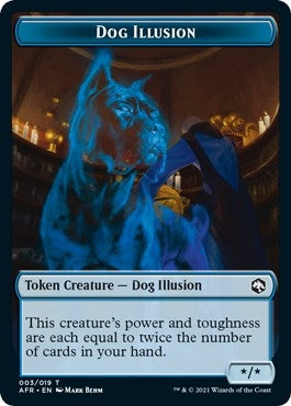 Dog Illusion // Vecna Double-Sided Token (3 // 8) (Adventures in the Forgotten Realms)