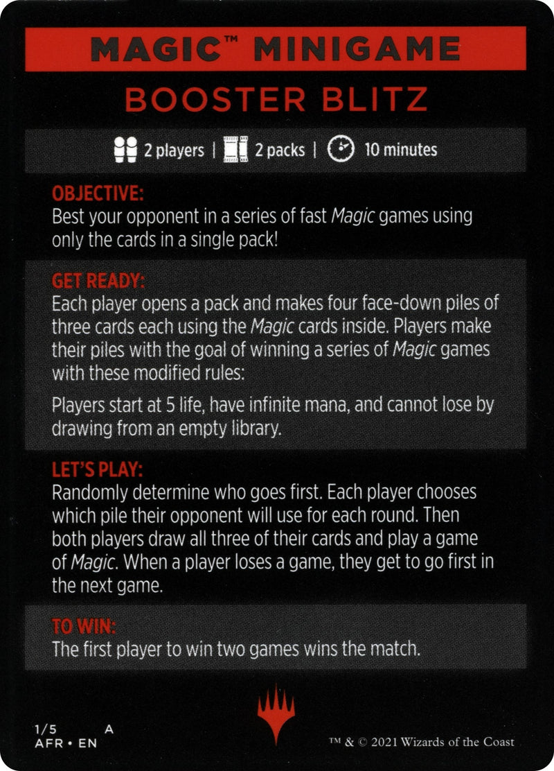 Magic Minigame: Booster Blitz (1) (Adventures in the Forgotten Realms)