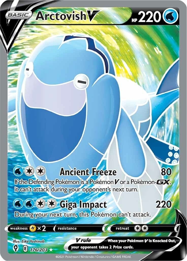 Image for Arctovish V (Full Art) (176/203) (SWSH07: Evolving Skies) - Pokemon