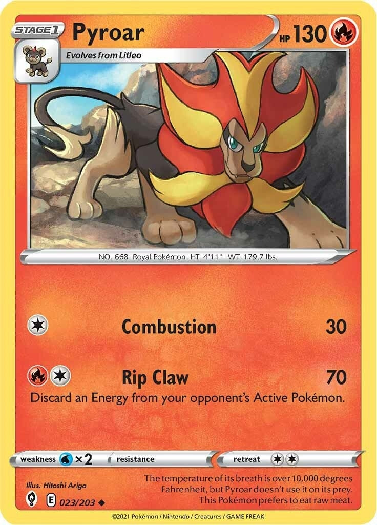 Image for Pyroar (023/203) (SWSH07: Evolving Skies) - Pokemon
