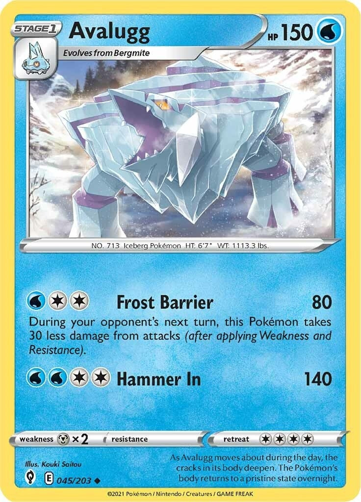 Image for Avalugg (045/203) (SWSH07: Evolving Skies) - Pokemon