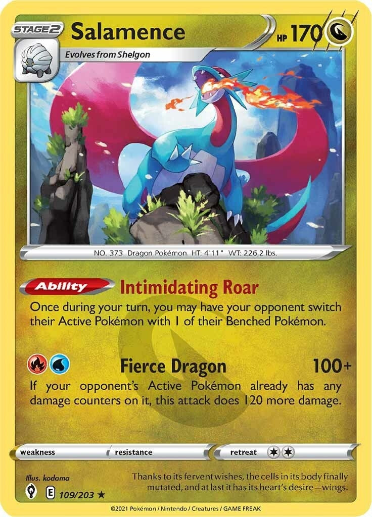 Image for Salamence (109/203) (SWSH07: Evolving Skies) - Pokemon
