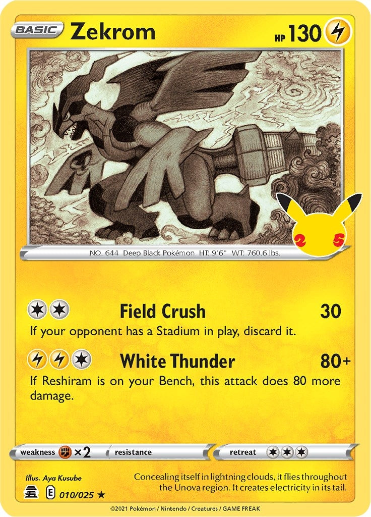 Image for Zekrom (010/025) (Celebrations) - Pokemon