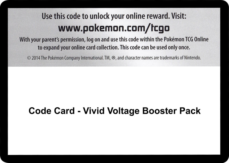 Image for Code Card - Vivid Voltage Booster Pack (SWSH04: Vivid Voltage) - Pokemon