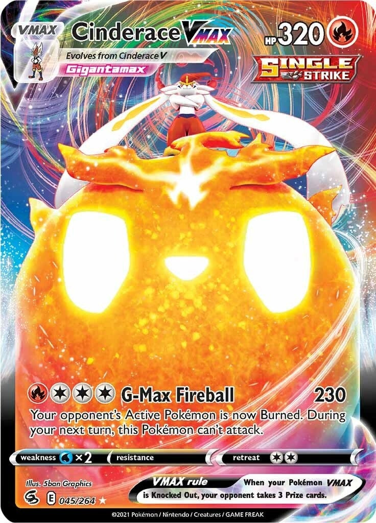 Image for Cinderace VMAX (045/264) (SWSH08: Fusion Strike) - Pokemon
