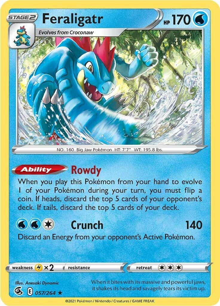 Image for Feraligatr (057/264) (SWSH08: Fusion Strike) - Pokemon