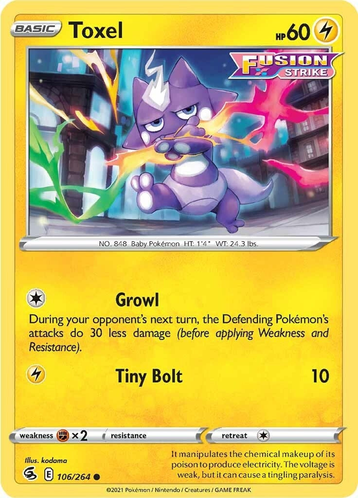 Image for Toxel (106) (106/264) (SWSH08: Fusion Strike) - Pokemon