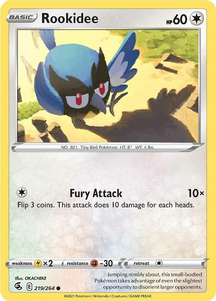Image for Rookidee (219/264) (SWSH08: Fusion Strike) - Pokemon