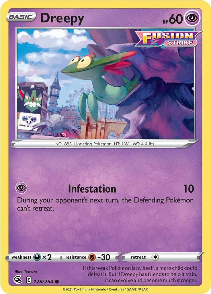 Image for Dreepy (128/264) (SWSH08: Fusion Strike) - Pokemon