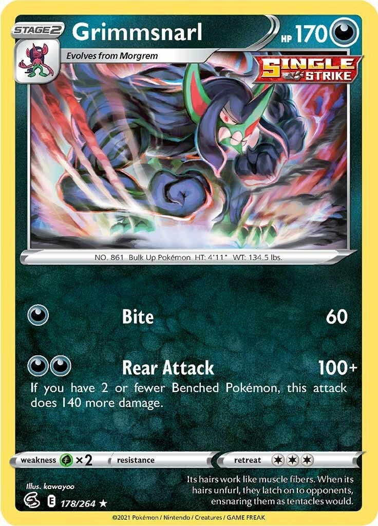 Image for Grimmsnarl (178/264) (SWSH08: Fusion Strike) - Pokemon