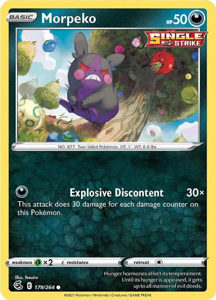 Image for Morpeko (179) (179/264) (SWSH08: Fusion Strike) - Pokemon