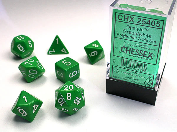Chessex: Opaque Green 7-Die Set
