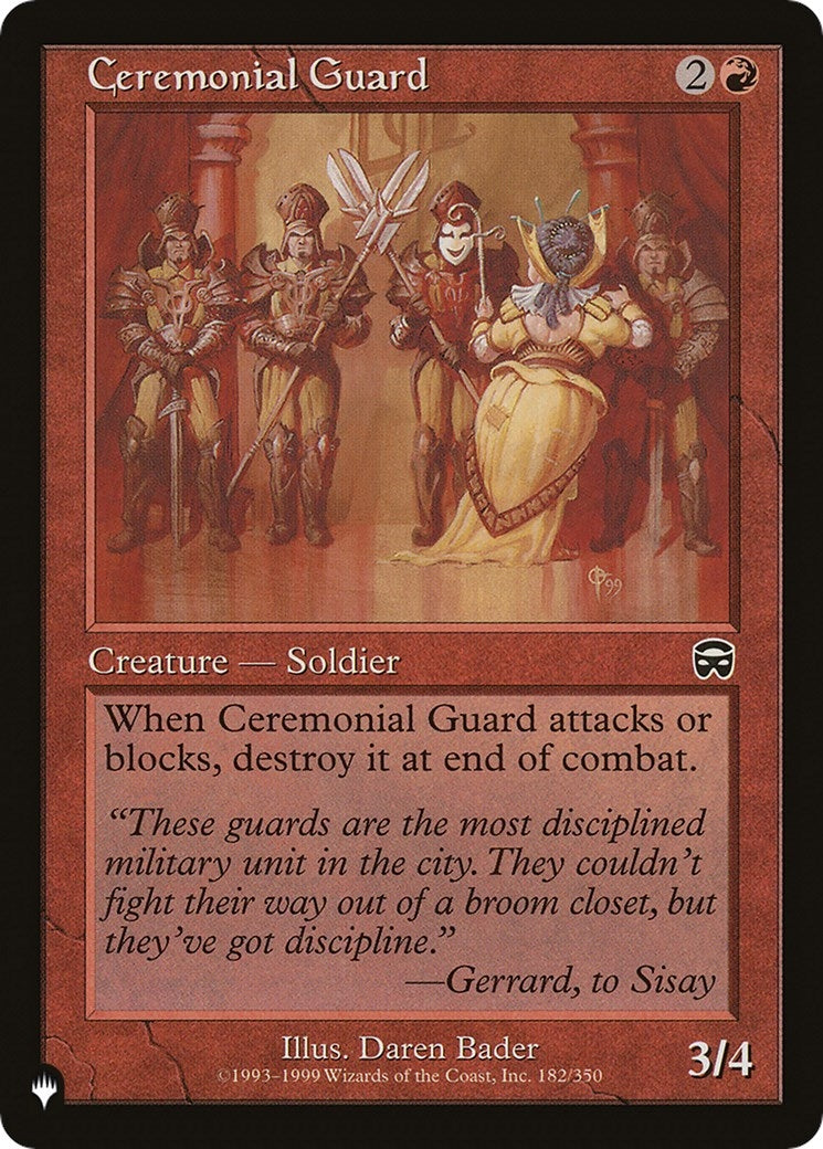 Ceremonial Guard (182/350) (The List Reprints)