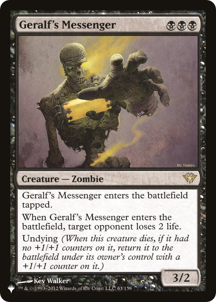Geralf's Messenger (63/158) (The List Reprints)
