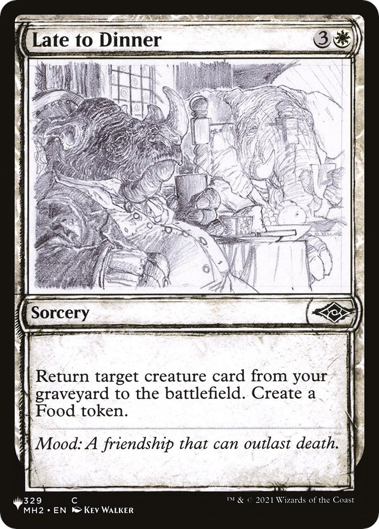 Late to Dinner (Showcase) (329/303) (The List Reprints)