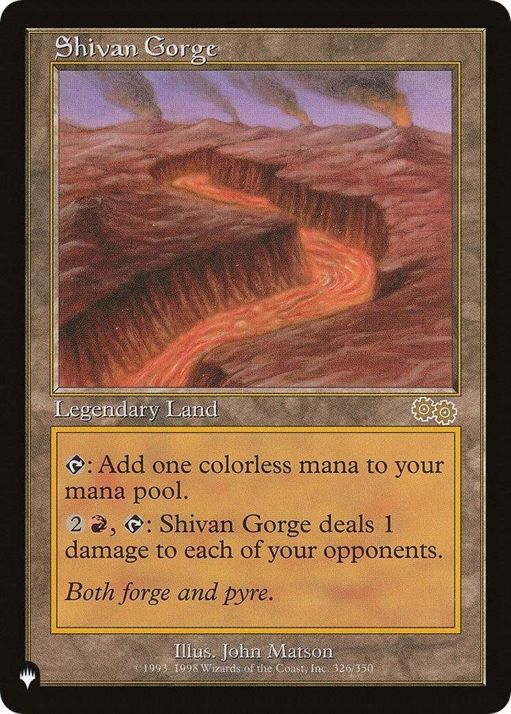 Shivan Gorge (326/350) (The List Reprints)