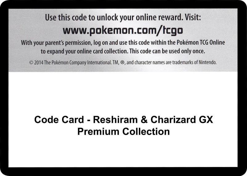Image for Code Card - Reshiram & Charizard GX Premium Collection (Miscellaneous Cards & Products) - Pokemon