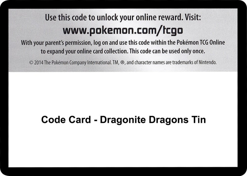 Image for Code Card - Dragonite Dragons Tin (Miscellaneous Cards & Products) - Pokemon